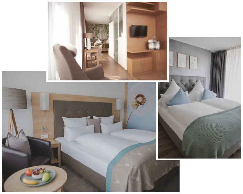 hochzeitslocation rhoen hochzeit
3-teilig: anischten zimmer bett und aufenthaltsberecih zimmer